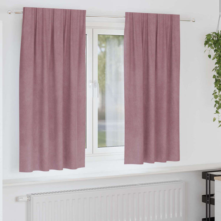 Vidaxl rideaux occultants 2 pcs rose foncé 140 x 175 cm velours