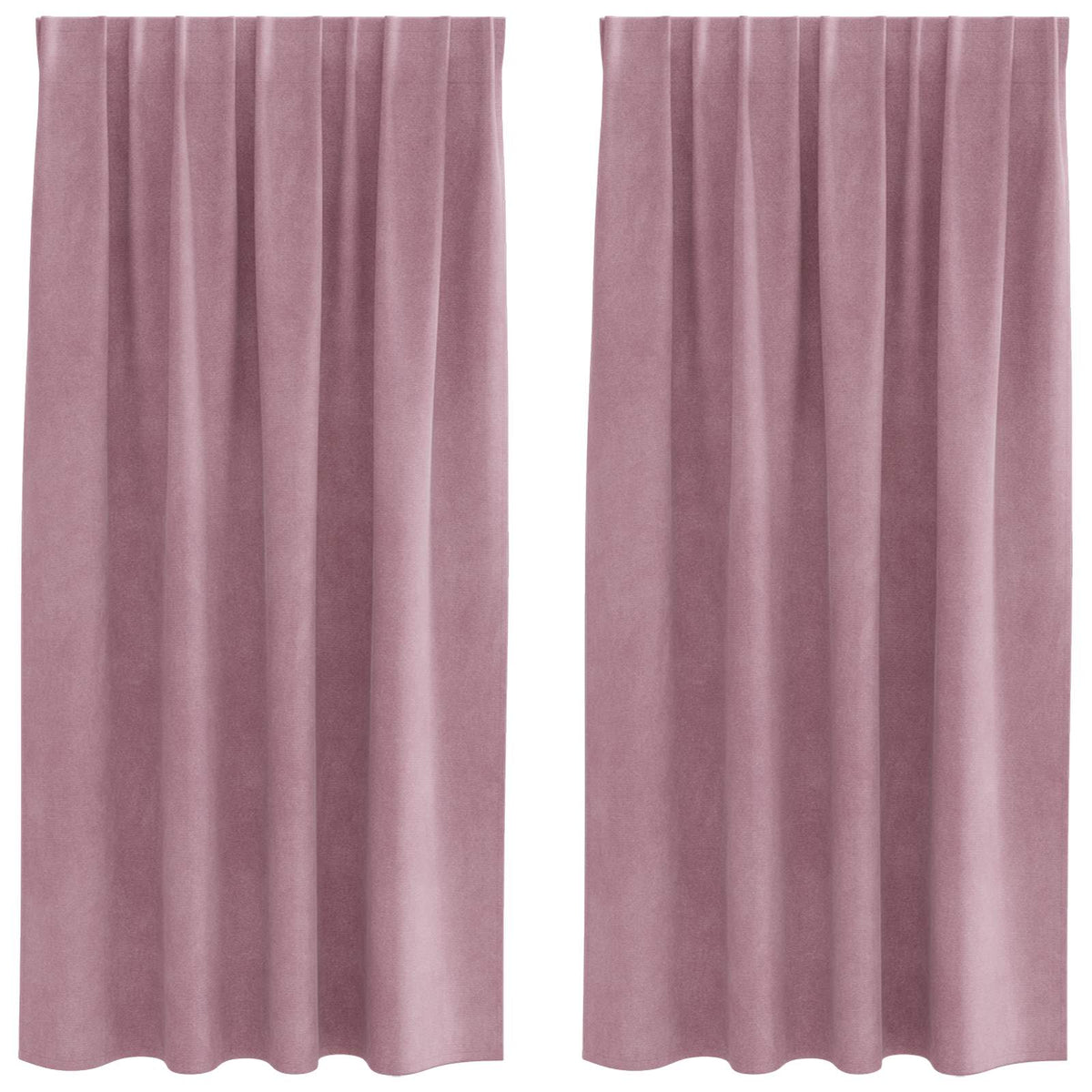 Vidaxl rideaux occultants 2 pcs rose foncé 140 x 175 cm velours