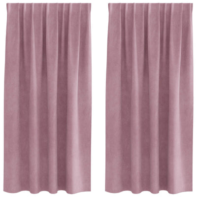Vidaxl rideaux occultants 2 pcs rose foncé 140 x 175 cm velours