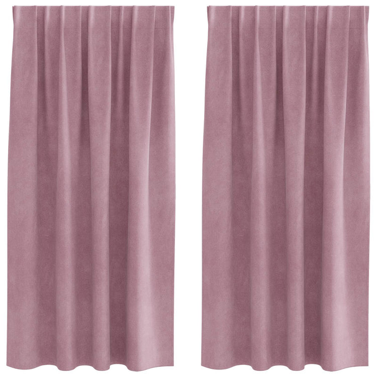 Vidaxl rideaux occultants 2 pcs rose foncé 140 x 175 cm velours