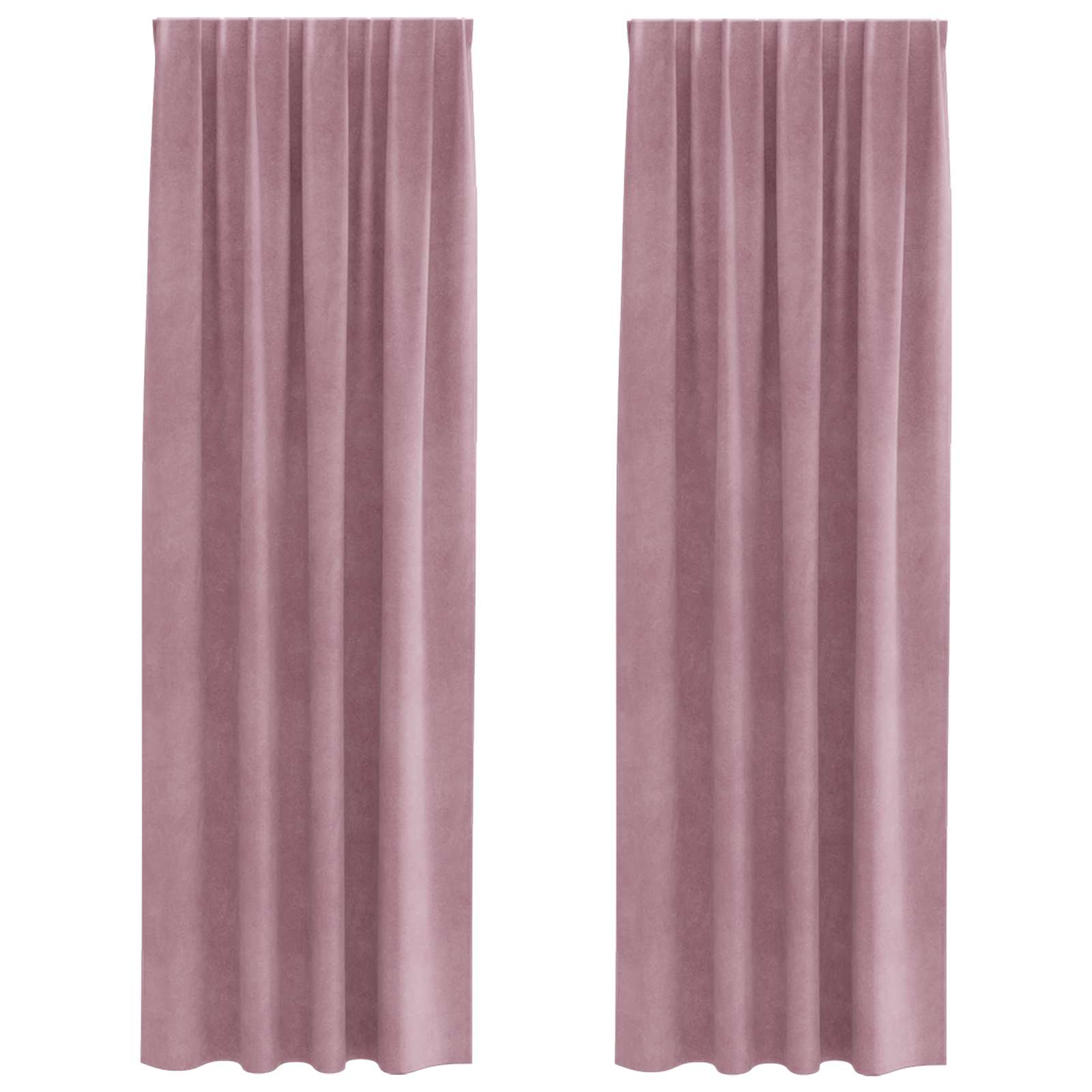 Vidaxl rideaux occultants 2 pcs rose foncé 140 x 245 cm velours