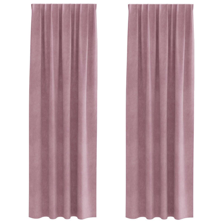 Vidaxl rideaux occultants 2 pcs rose foncé 140 x 245 cm velours