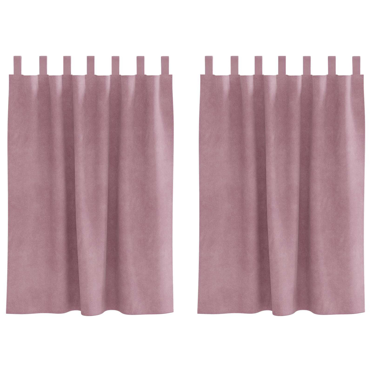 Vidaxl rideaux occultants 2 pcs rose foncé 140 x 140 cm velours