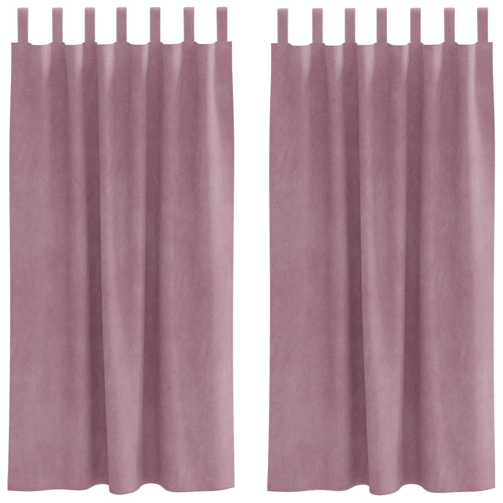Vidaxl rideaux occultants 2 pcs rose foncé 140 x 175 cm velours