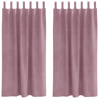 Vidaxl rideaux occultants 2 pcs rose foncé 140 x 175 cm velours
