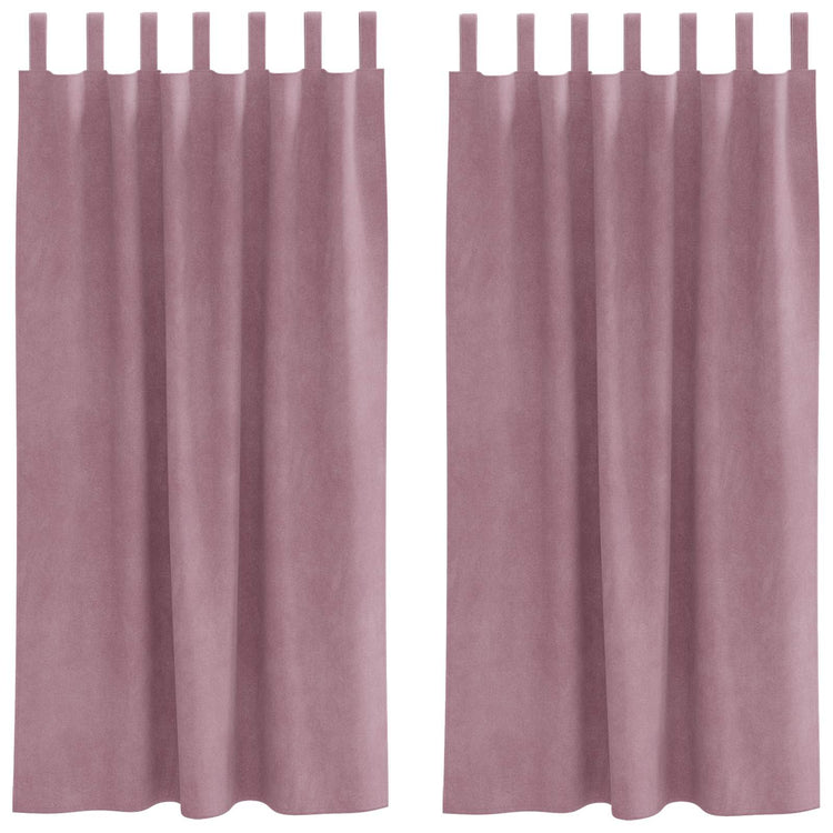 Vidaxl rideaux occultants 2 pcs rose foncé 140 x 175 cm velours