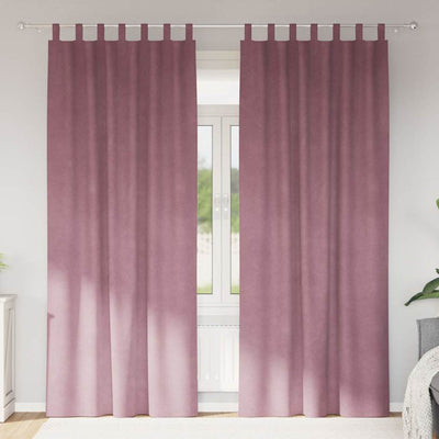 Vidaxx rideaux occultants 2 pcs rose foncé 140 x 260 cm velours