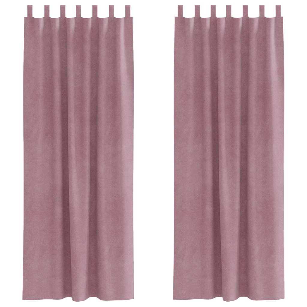 Vidaxx rideaux occultants 2 pcs rose foncé 140 x 260 cm velours