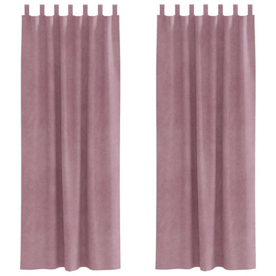Vidaxx rideaux occultants 2 pcs rose foncé 140 x 260 cm velours