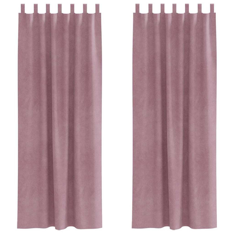 Vidaxx rideaux occultants 2 pcs rose foncé 140 x 260 cm velours