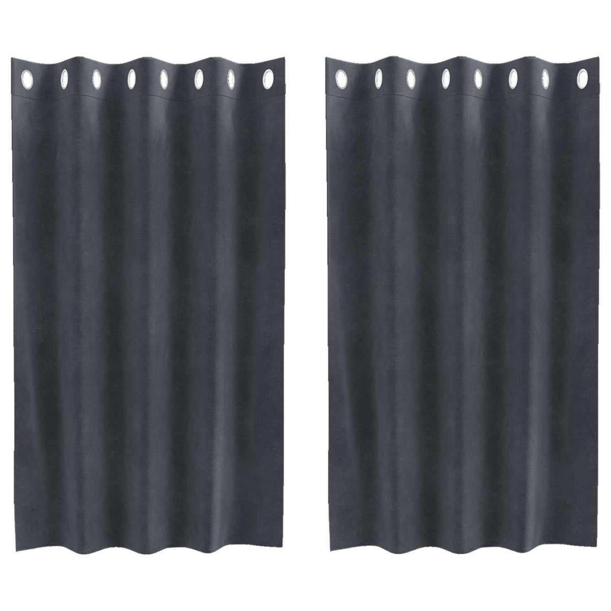 Vidaxl rideaux occultants 2 pcs gris clair 140 x 140 cm velours