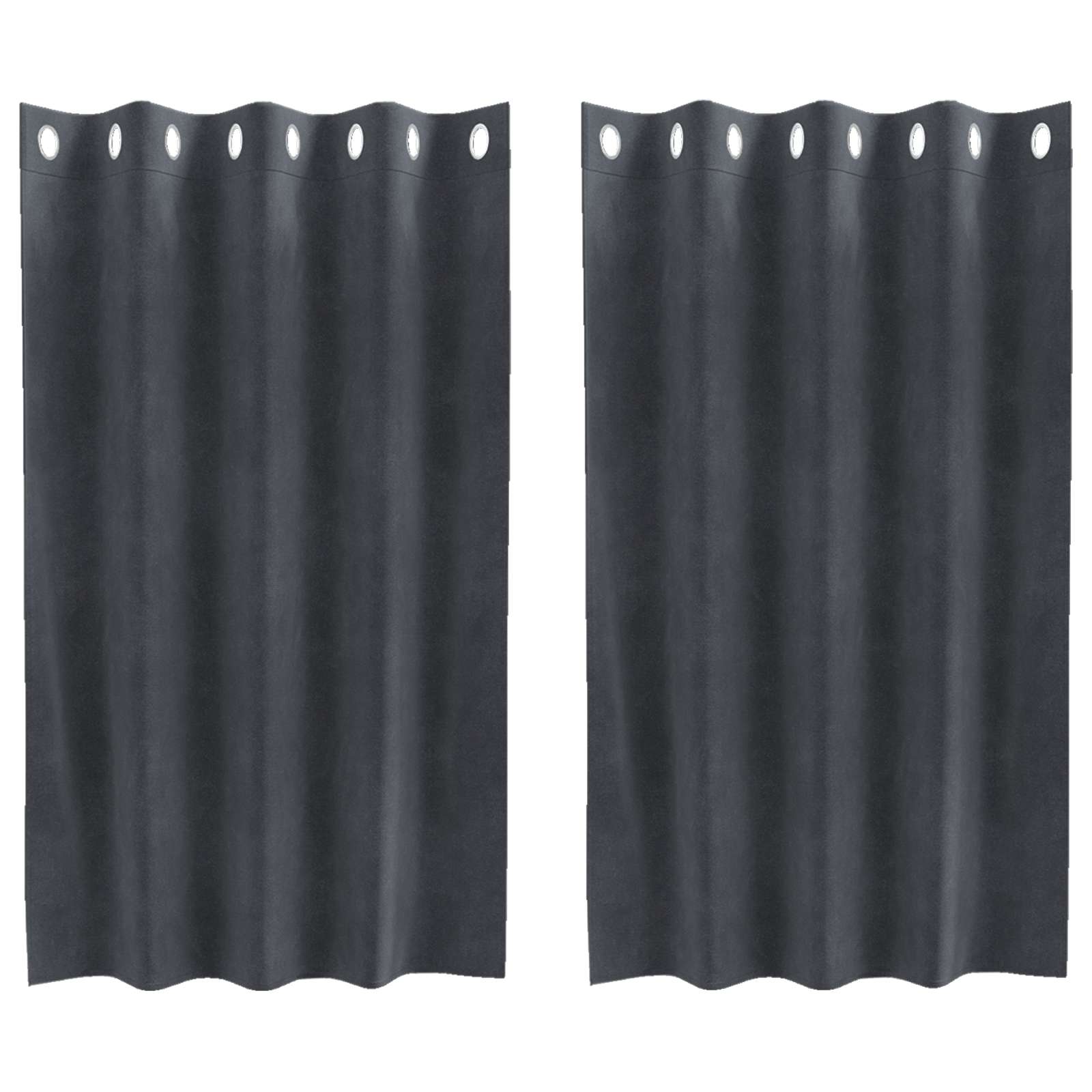 Vidaxl rideaux occultants 2 pcs gris clair 140 x 140 cm velours