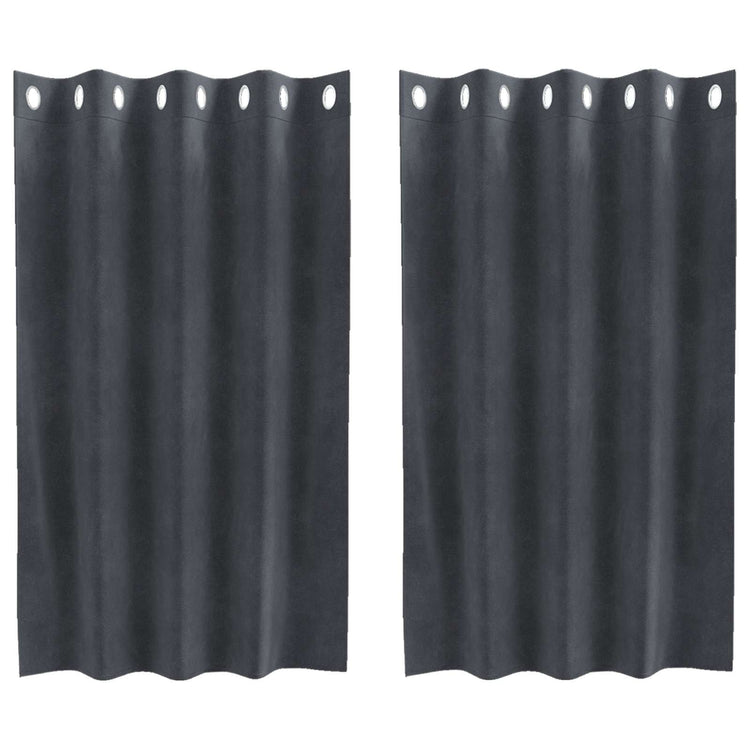 Vidaxl rideaux occultants 2 pcs gris clair 140 x 140 cm velours