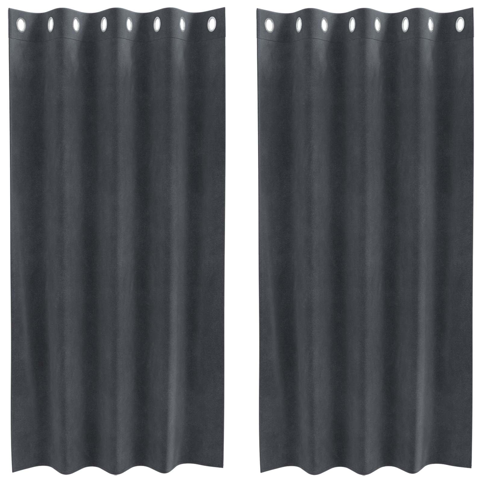 Vidaxl rideaux occultants 2 pcs gris clair 140 x 175 cm velours