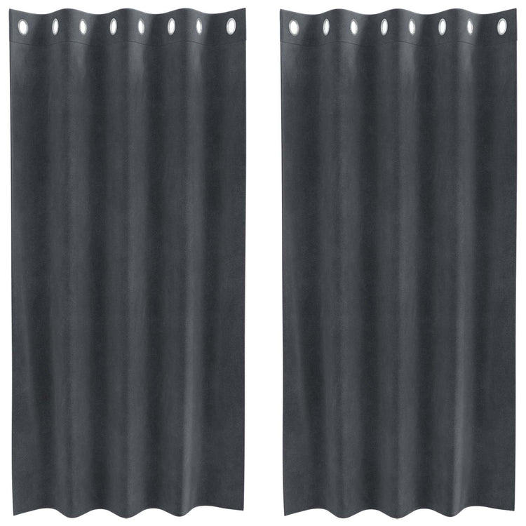 Vidaxl rideaux occultants 2 pcs gris clair 140 x 175 cm velours