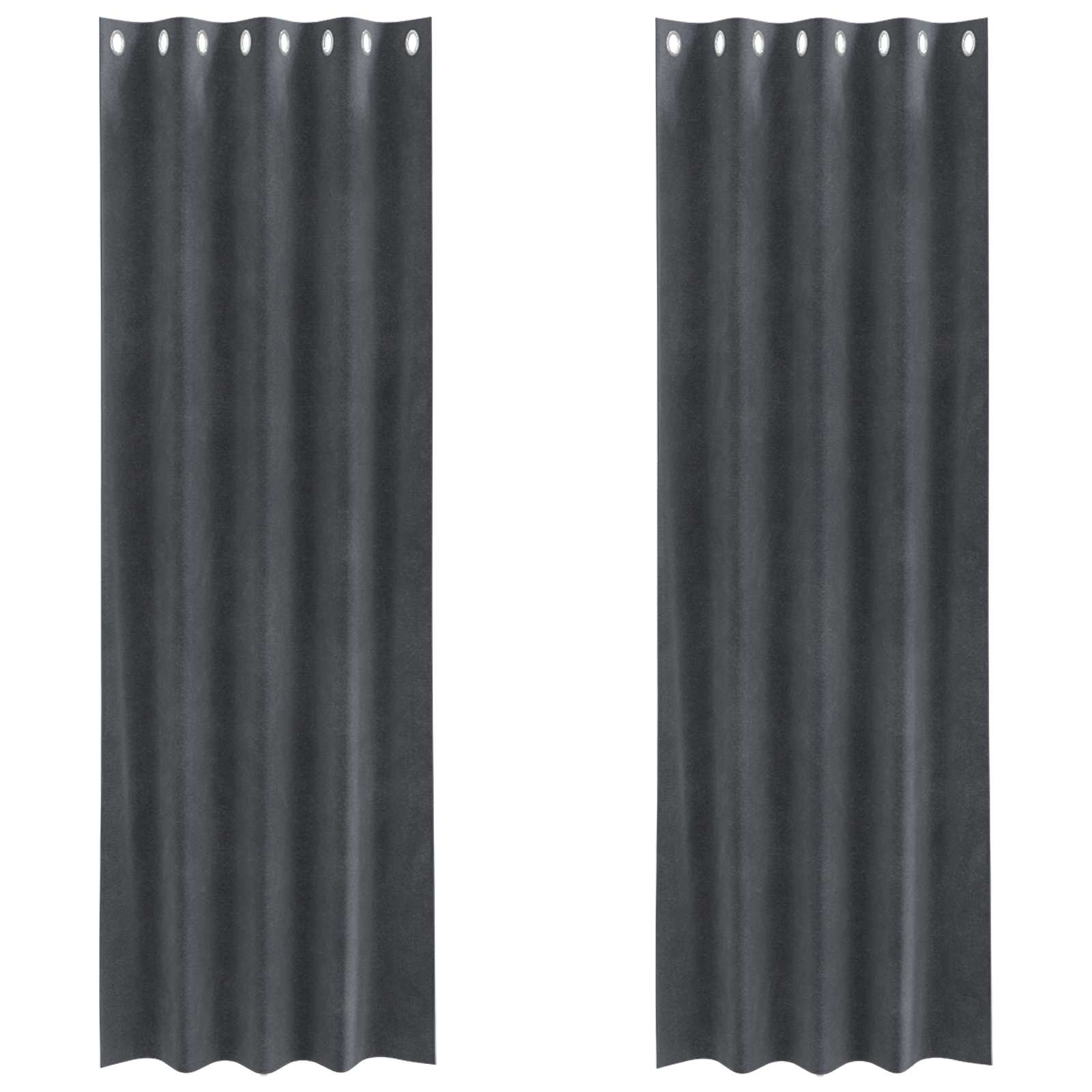 Vidaxl rideaux occultants 2 pcs gris clair 140 x 225 cm velours