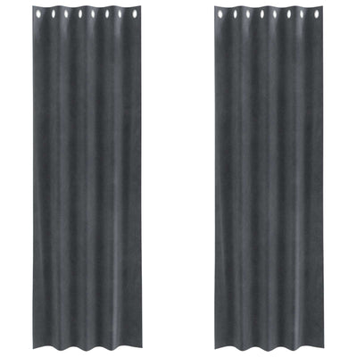 Vidaxl rideaux occultants 2 pcs gris clair 140 x 225 cm velours