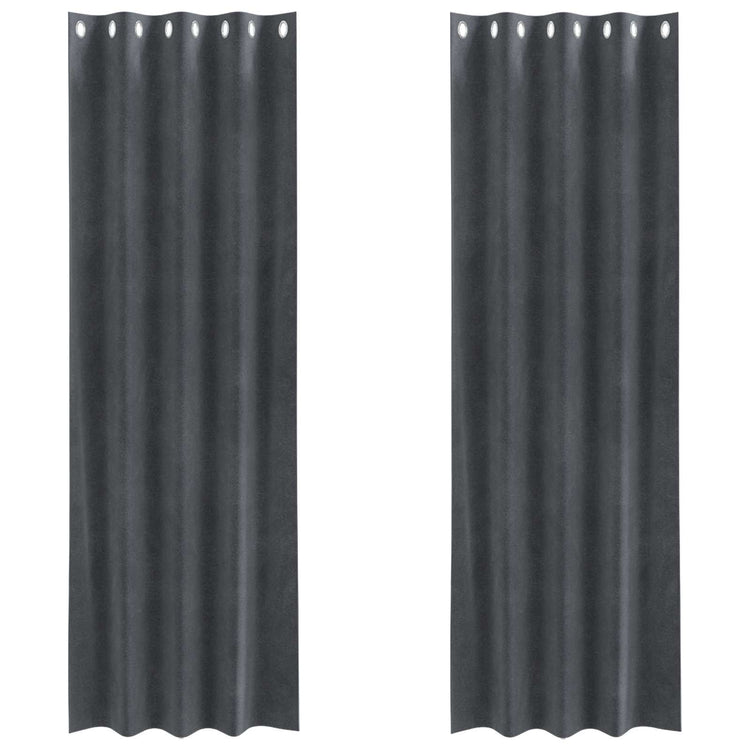 Vidaxl rideaux occultants 2 pcs gris clair 140 x 225 cm velours