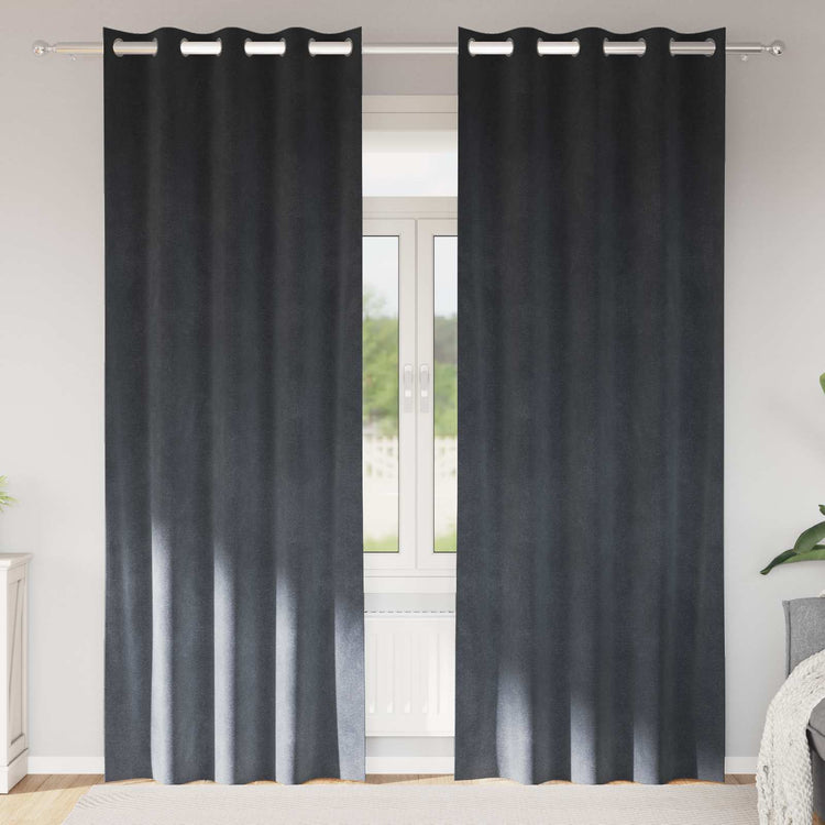 Vidaxl rideaux occultants 2 pcs gris clair 140 x 245 cm velours