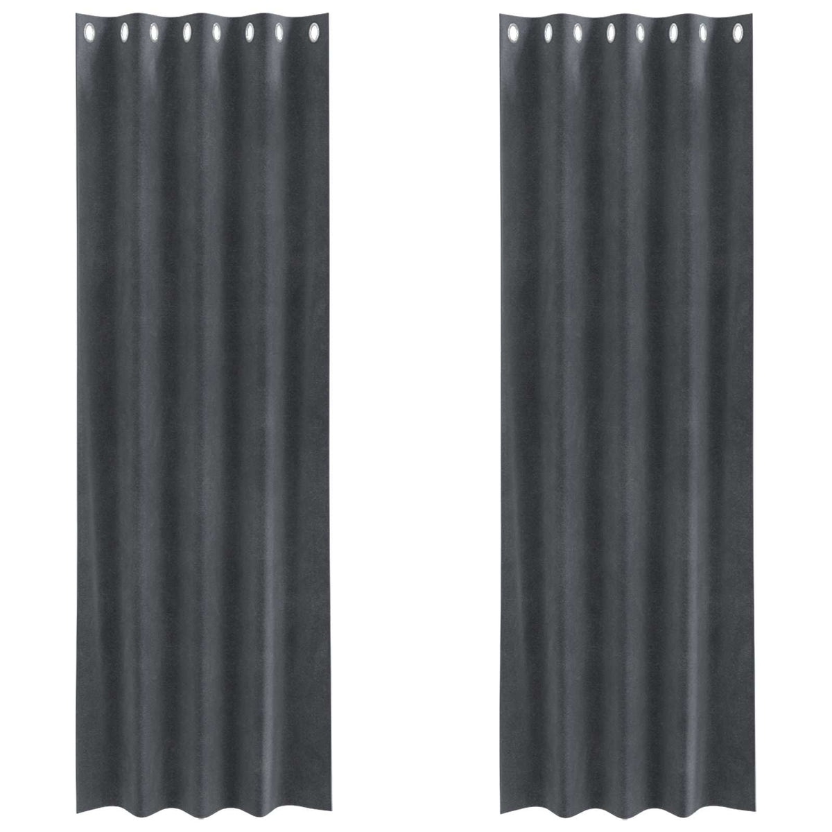 Vidaxl rideaux occultants 2 pcs gris clair 140 x 245 cm velours