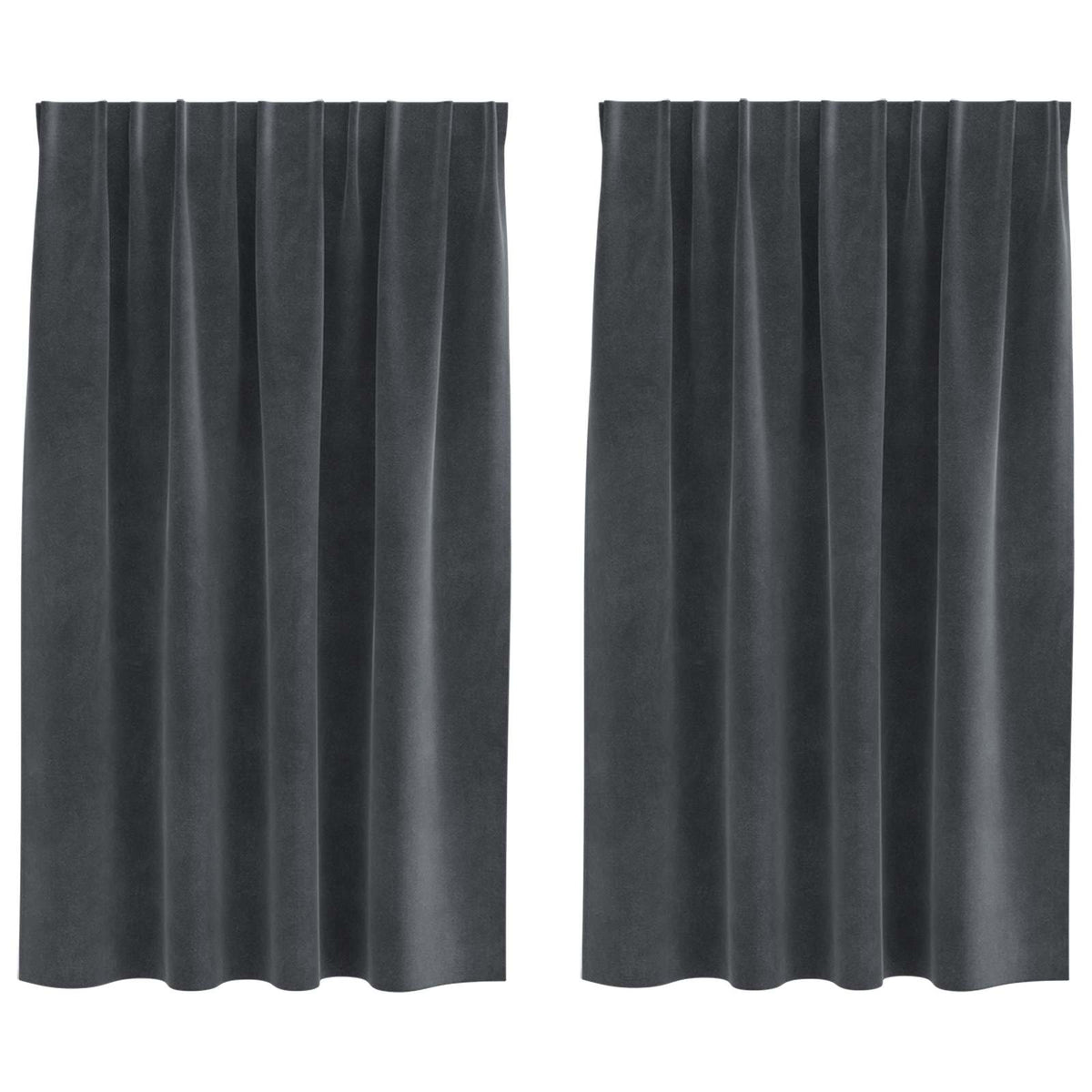 Vidaxl rideaux occultants 2 pcs gris clair 140 x 140 cm velours