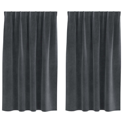 Vidaxl rideaux occultants 2 pcs gris clair 140 x 140 cm velours