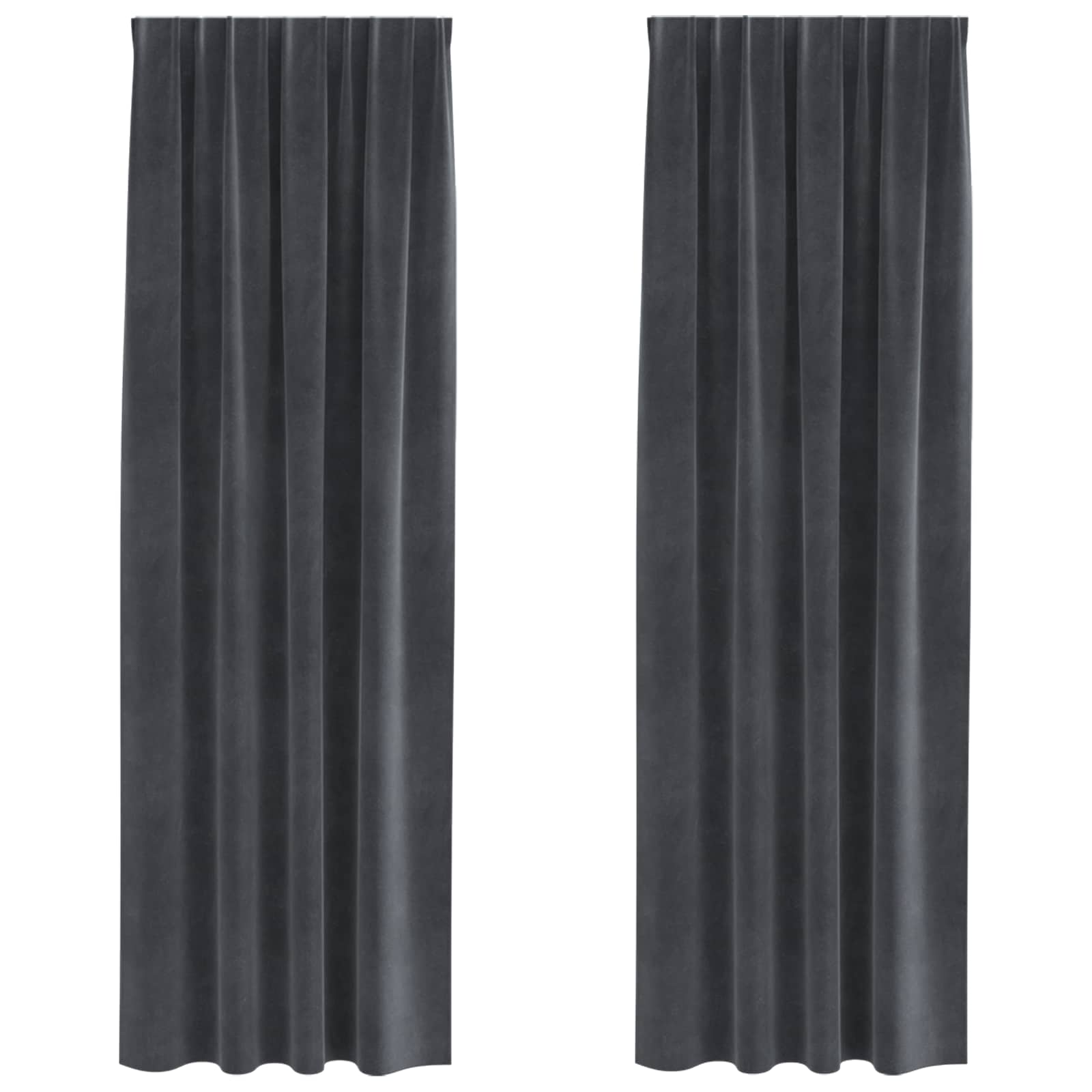 Vidaxl rideaux occultants 2 pcs gris clair 140 x 225 cm velours