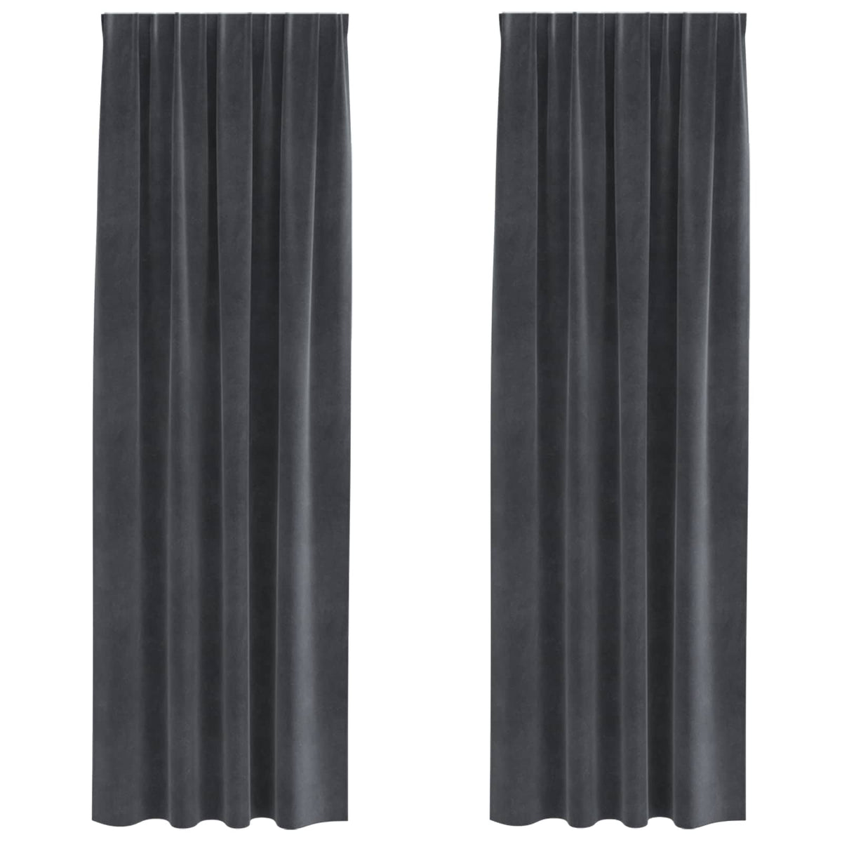 Vidaxl rideaux occultants 2 pcs gris clair 140 x 245 cm velours