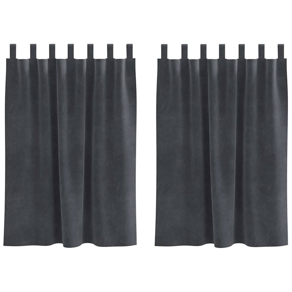 Vidaxl rideaux occultants 2 pcs gris clair 140 x 140 cm velours