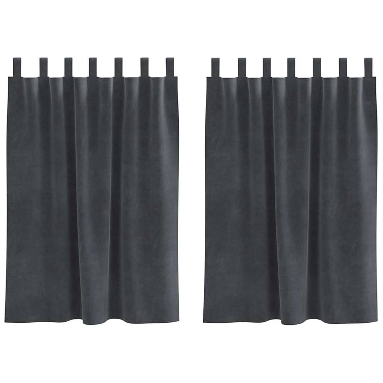 Vidaxl rideaux occultants 2 pcs gris clair 140 x 140 cm velours