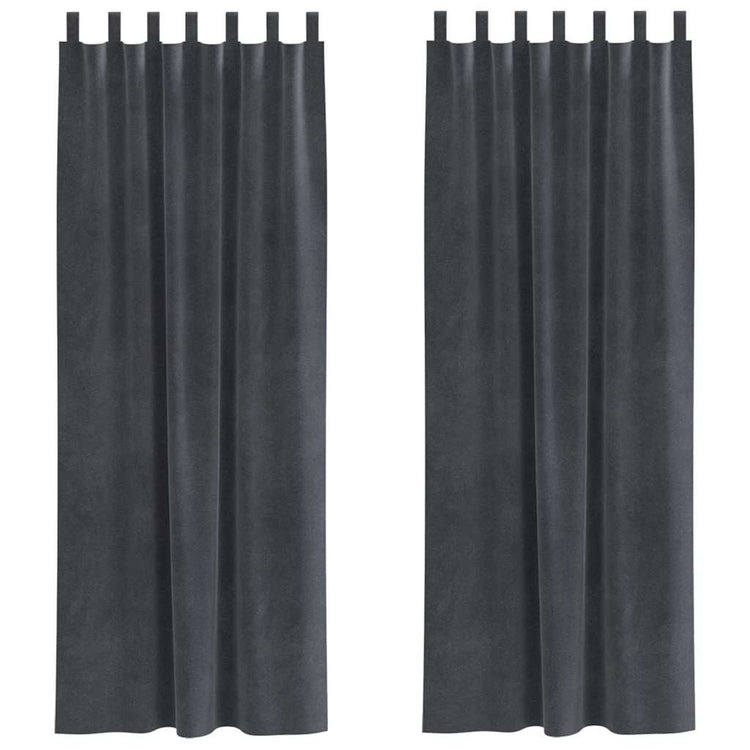 Vidaxl rideaux occultants 2 pcs gris clair 140 x 225 cm velours