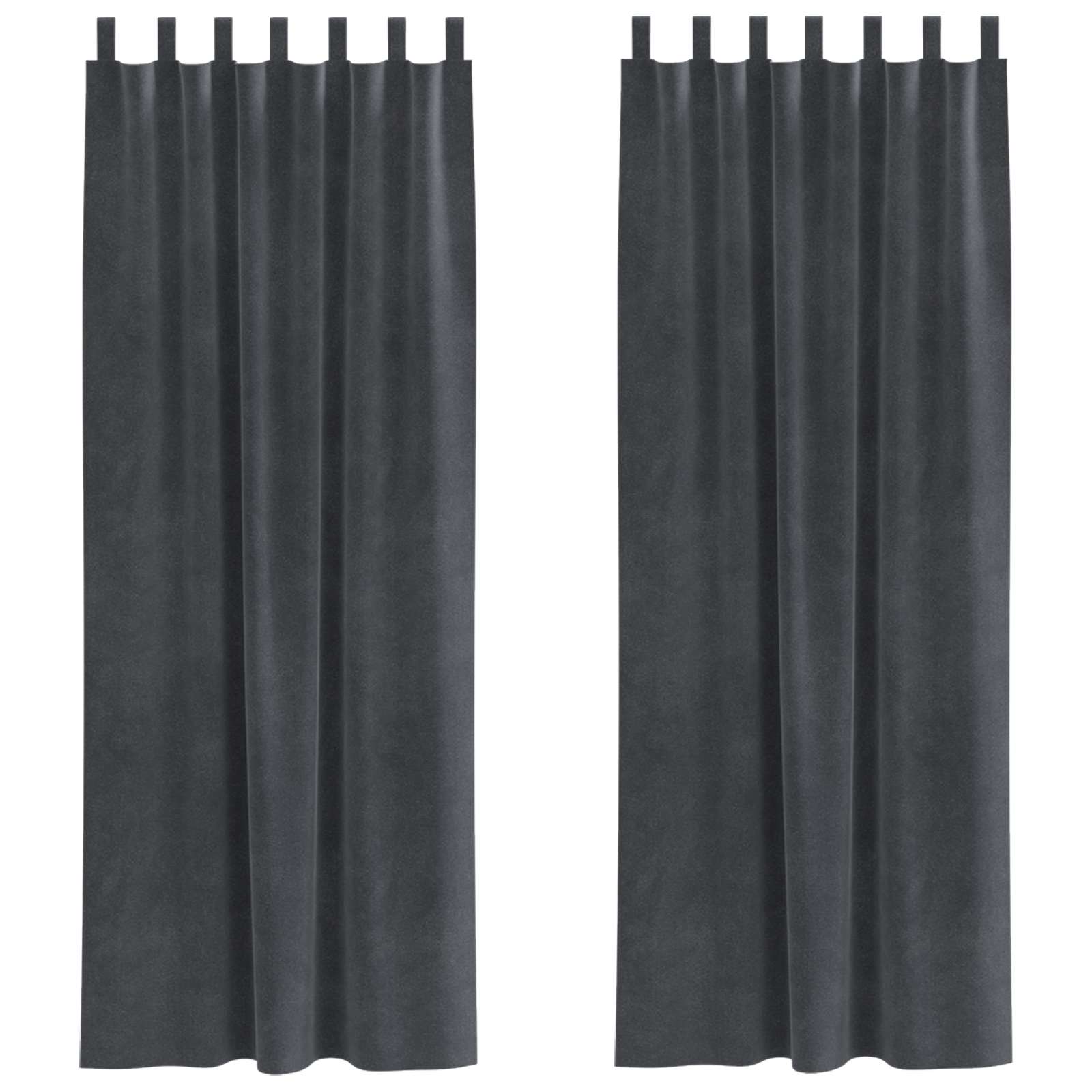 Vidaxl rideaux occultants 2 pcs gris clair 140 x 260 cm velours