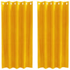 Vidaxl rideaux occultants 2 pcs jaune moutarde 140 x 175 cm velours