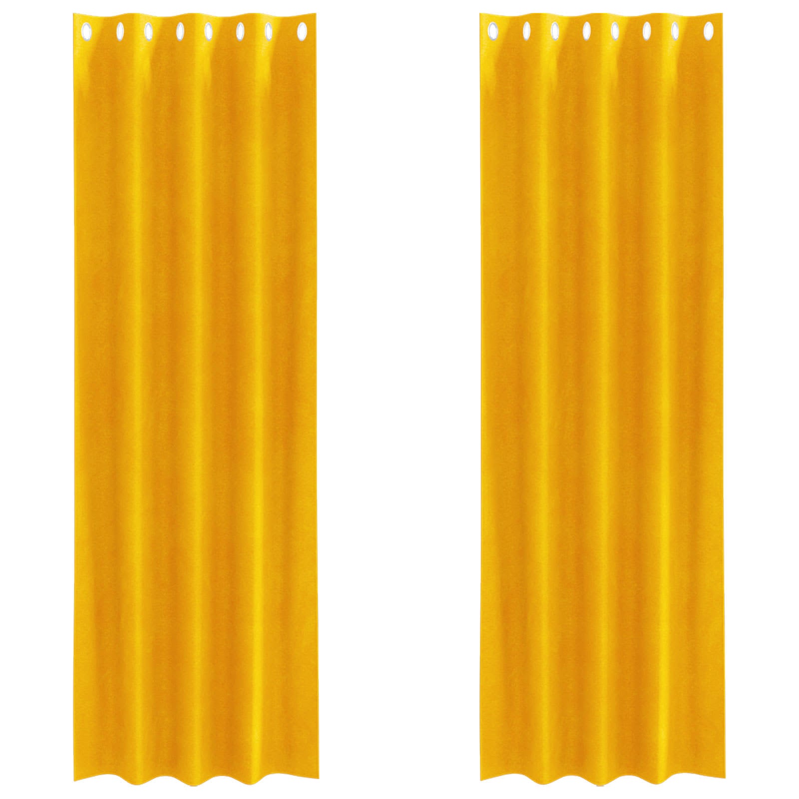 Vidaxl rideaux occultants 2 pcs jaune moutarde 140 x 260 cm velours