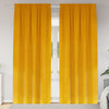 Vidaxl rideaux occultants 2 pcs jaune moutarde 140 x 225 cm velours