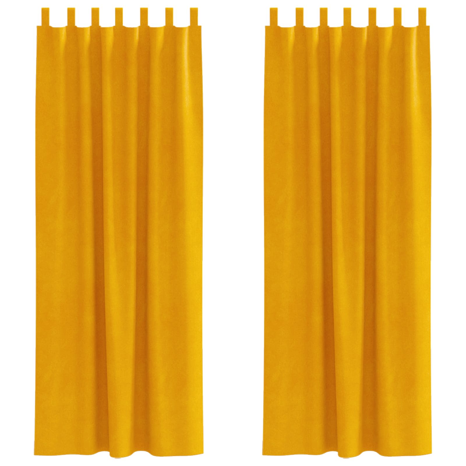 Vidaxl rideaux occultants 2 pcs jaune moutarde 140 x 245 cm velours