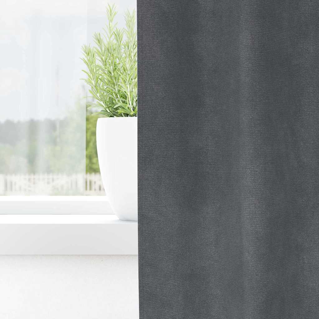 Vidaxl rideaux occultants 2 pcs gris clair 140 x 140 cm velours