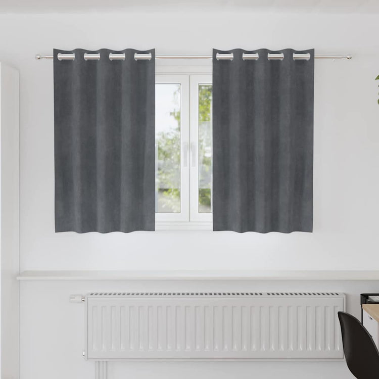 Vidaxl rideaux occultants 2 pcs gris clair 140 x 140 cm velours