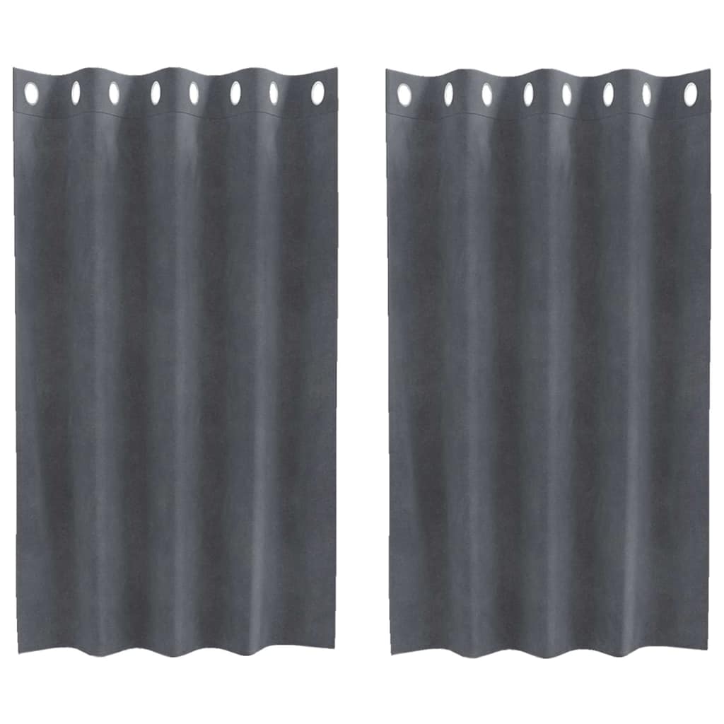 Vidaxl rideaux occultants 2 pcs gris clair 140 x 140 cm velours