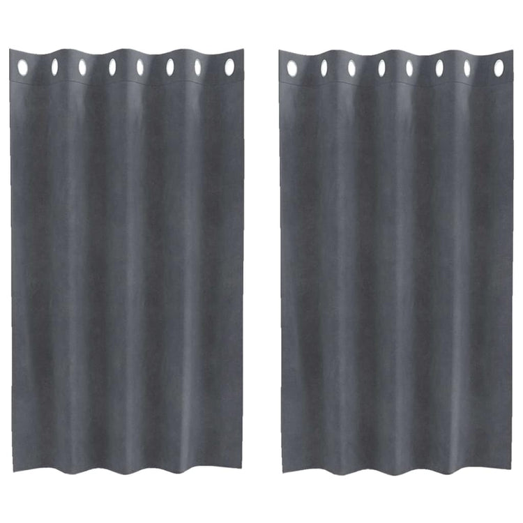 Vidaxl rideaux occultants 2 pcs gris clair 140 x 140 cm velours