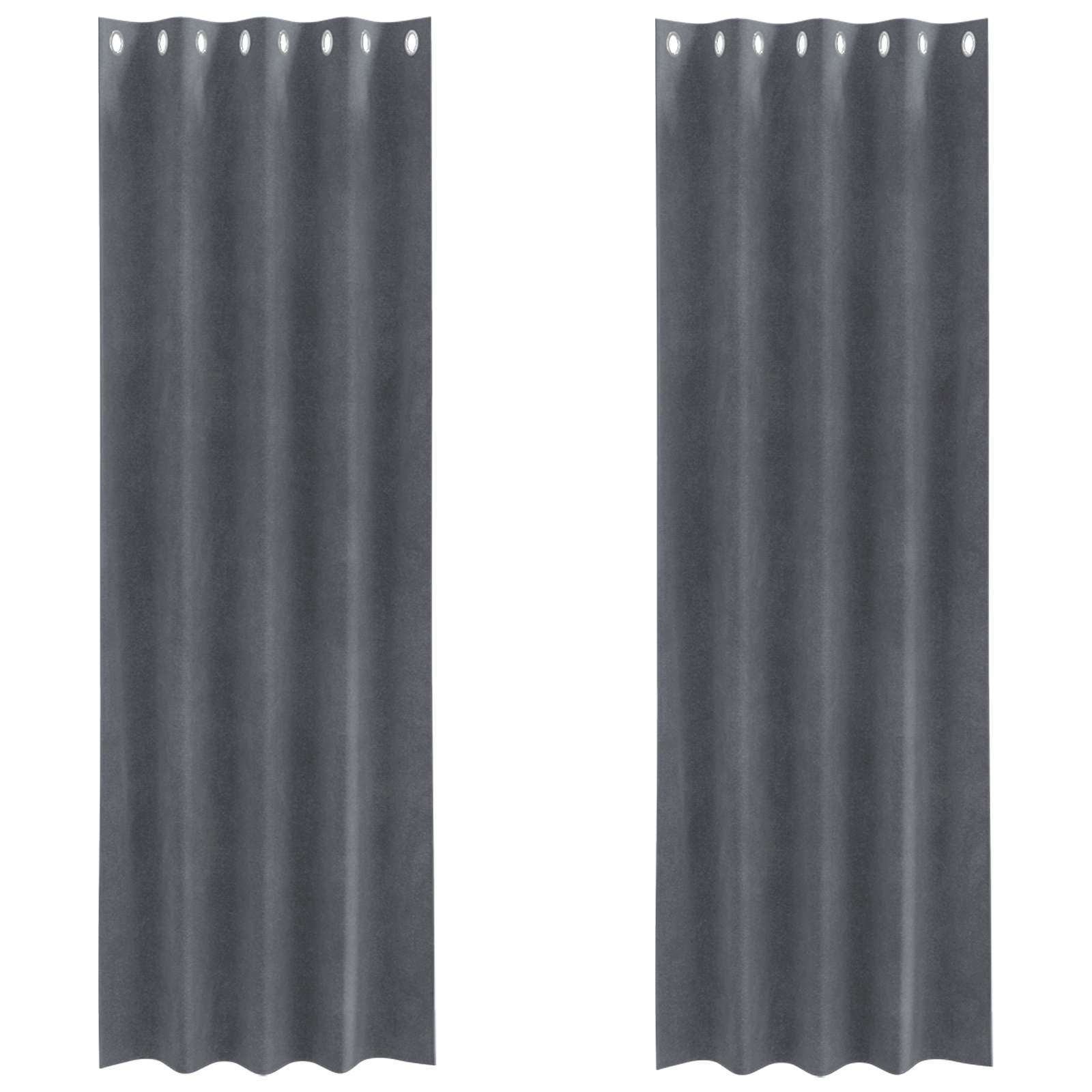 Vidaxl rideaux occultants 2 pcs gris clair 140 x 225 cm velours