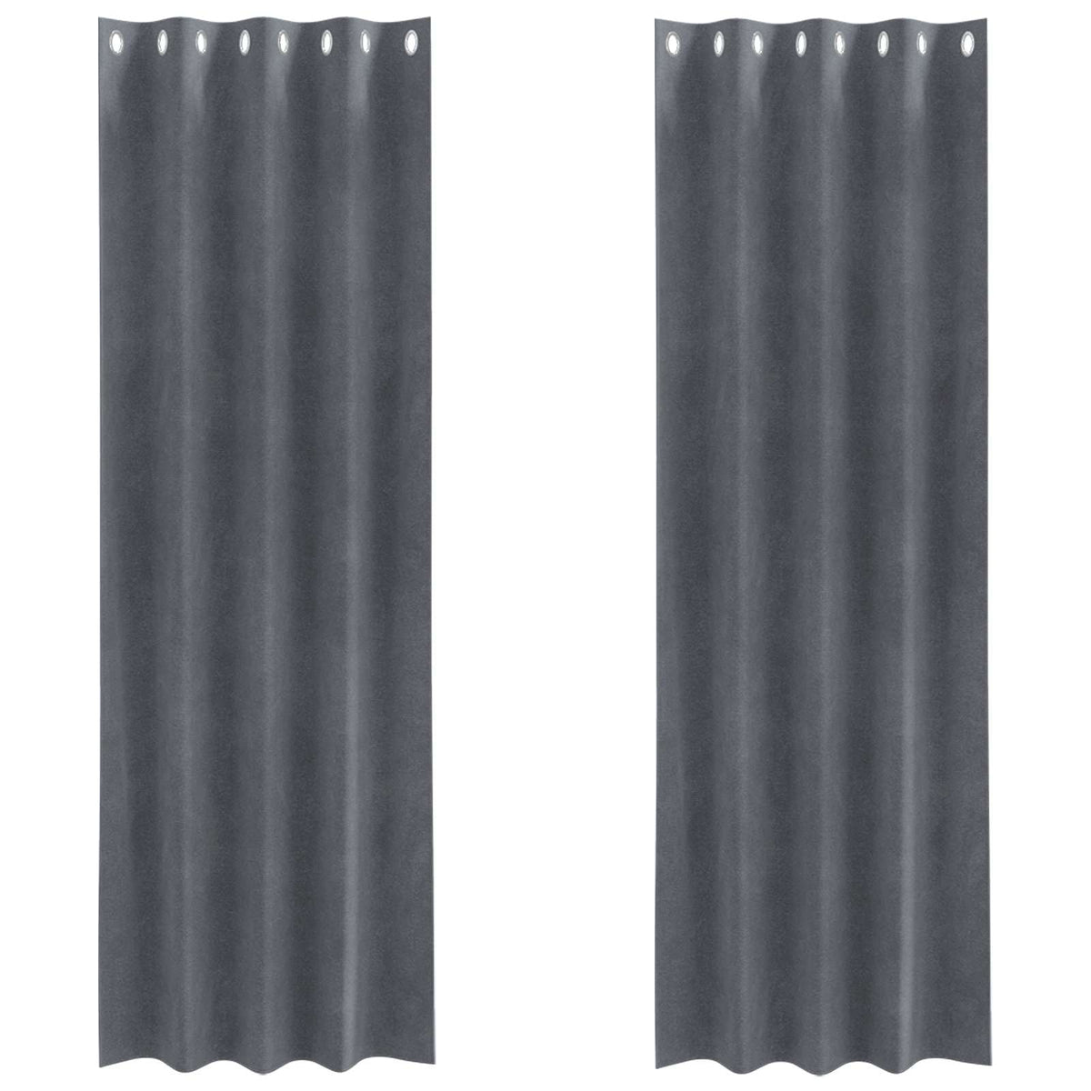 Vidaxl rideaux occultants 2 pcs gris clair 140 x 245 cm velours