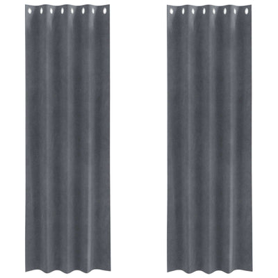 Vidaxl rideaux occultants 2 pcs gris clair 140 x 260 cm velours