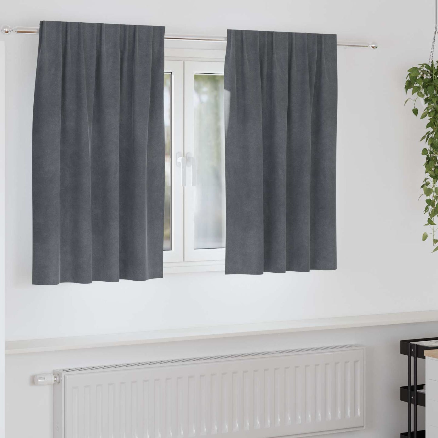 Vidaxl rideaux occultants 2 pcs gris clair 140 x 140 cm velours