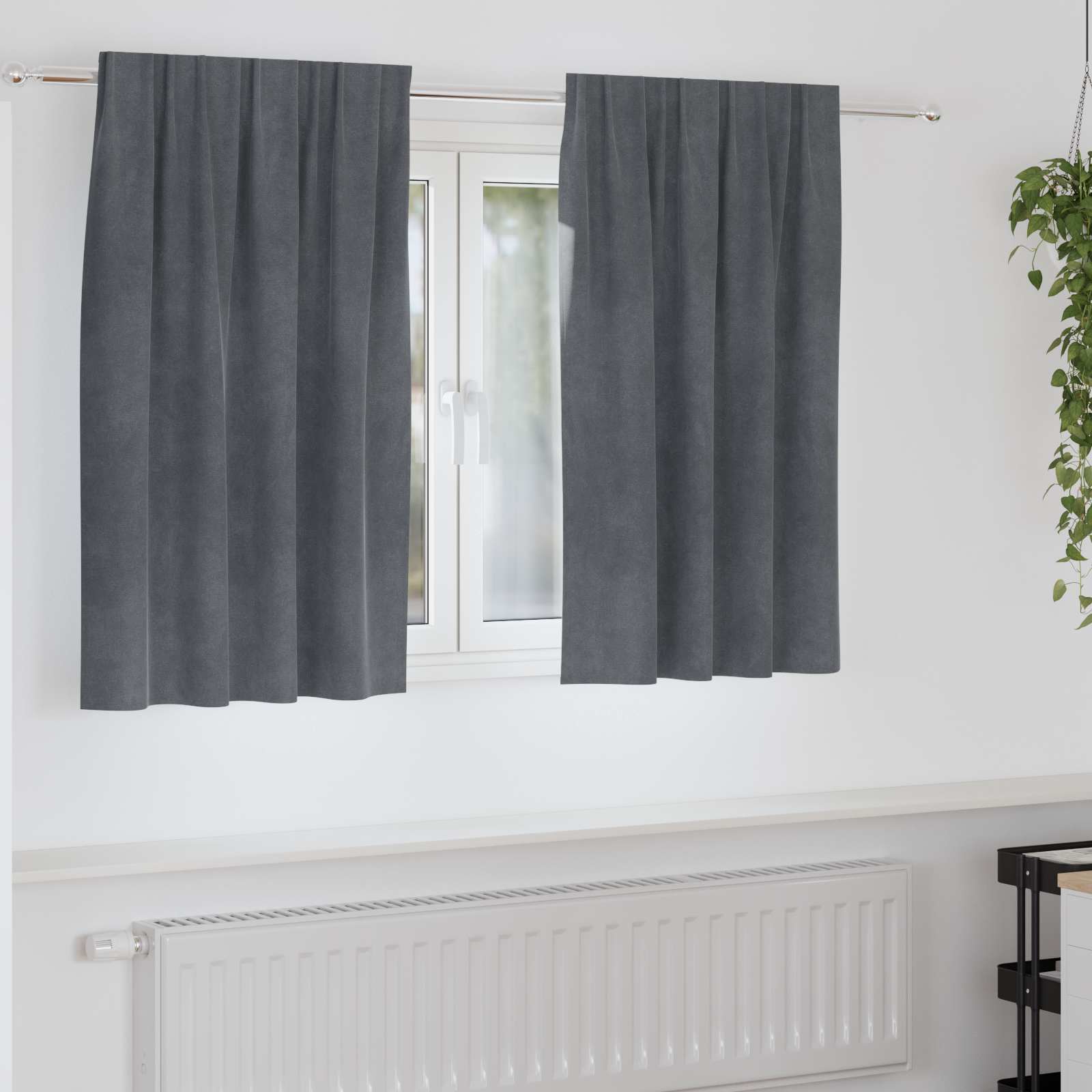 Vidaxl rideaux occultants 2 pcs gris clair 140 x 140 cm velours