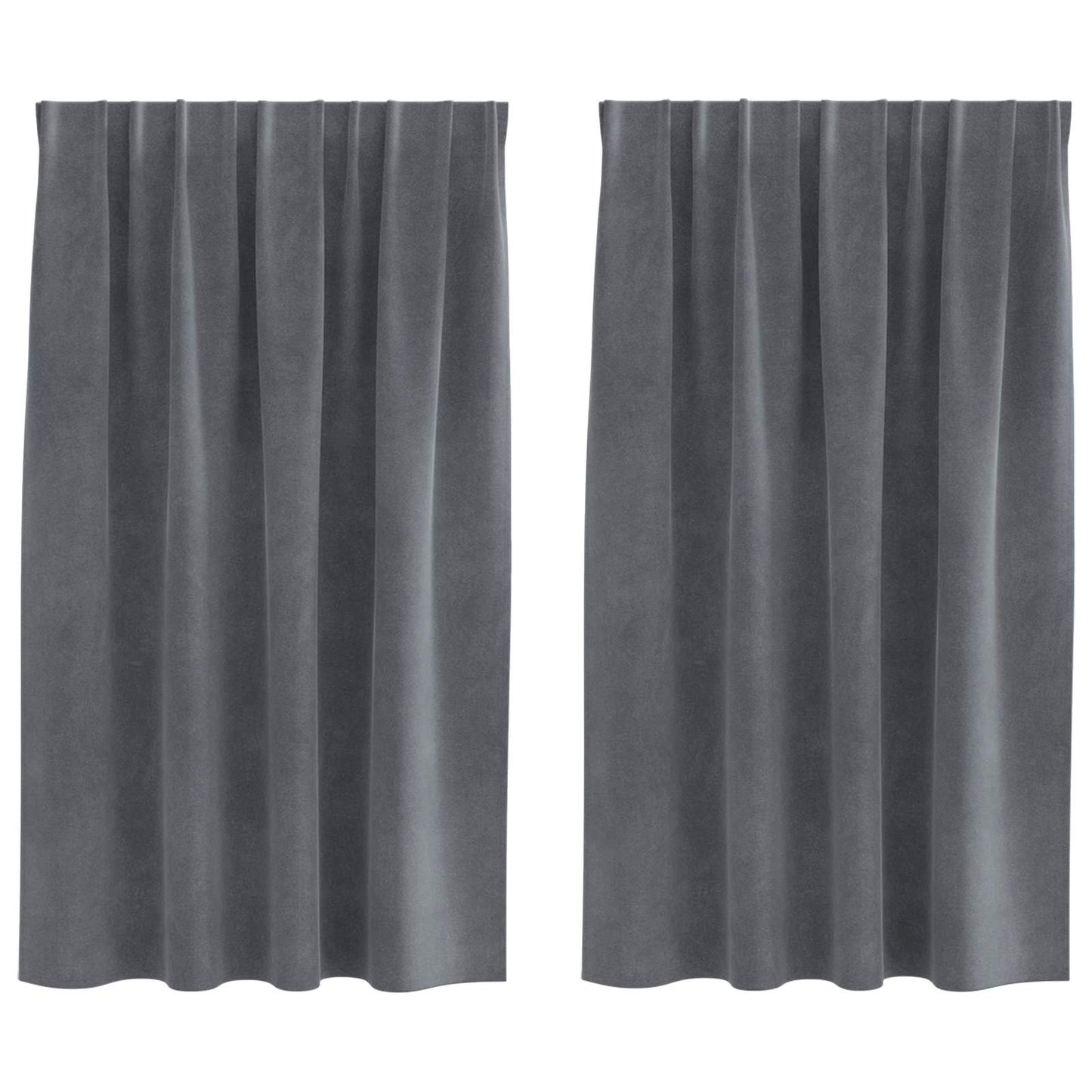 Vidaxl rideaux occultants 2 pcs gris clair 140 x 140 cm velours