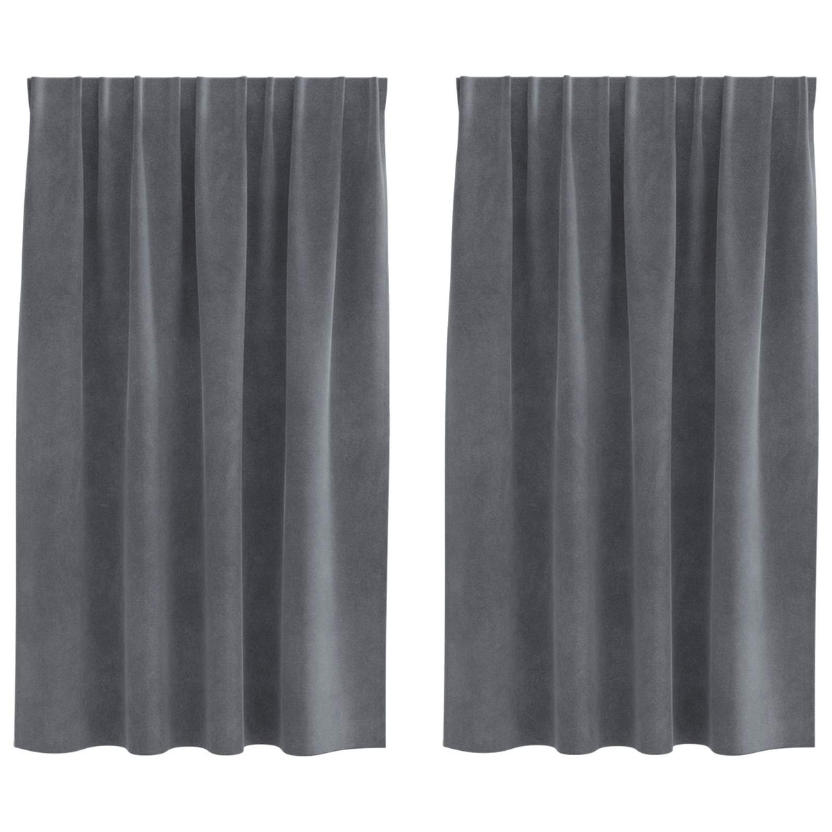 Vidaxl rideaux occultants 2 pcs gris clair 140 x 140 cm velours