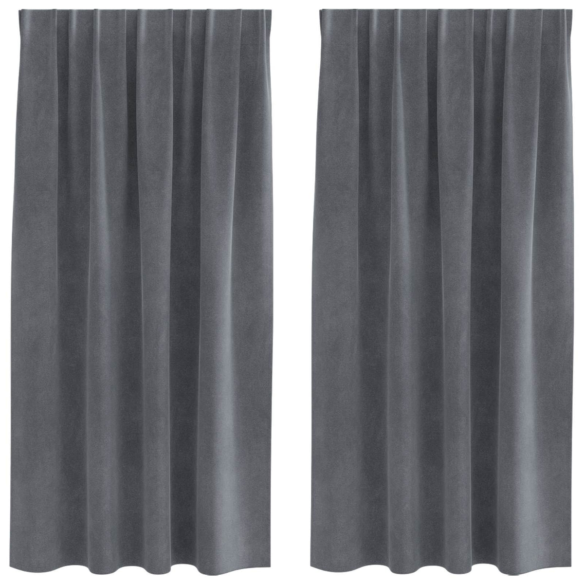Vidaxl rideaux occultants 2 pcs gris clair 140 x 175 cm velours