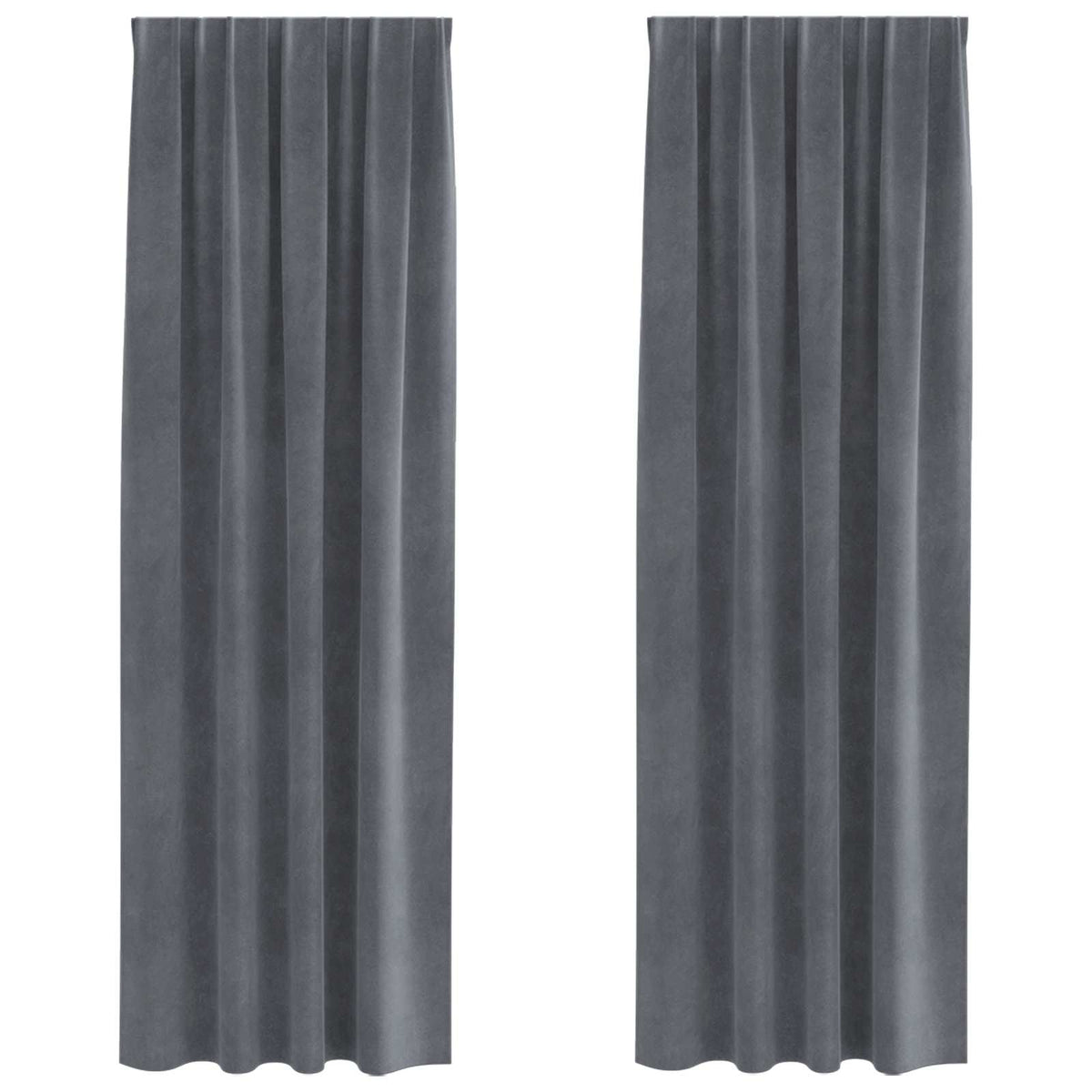Vidaxl rideaux occultants 2 pcs gris clair 140 x 225 cm velours