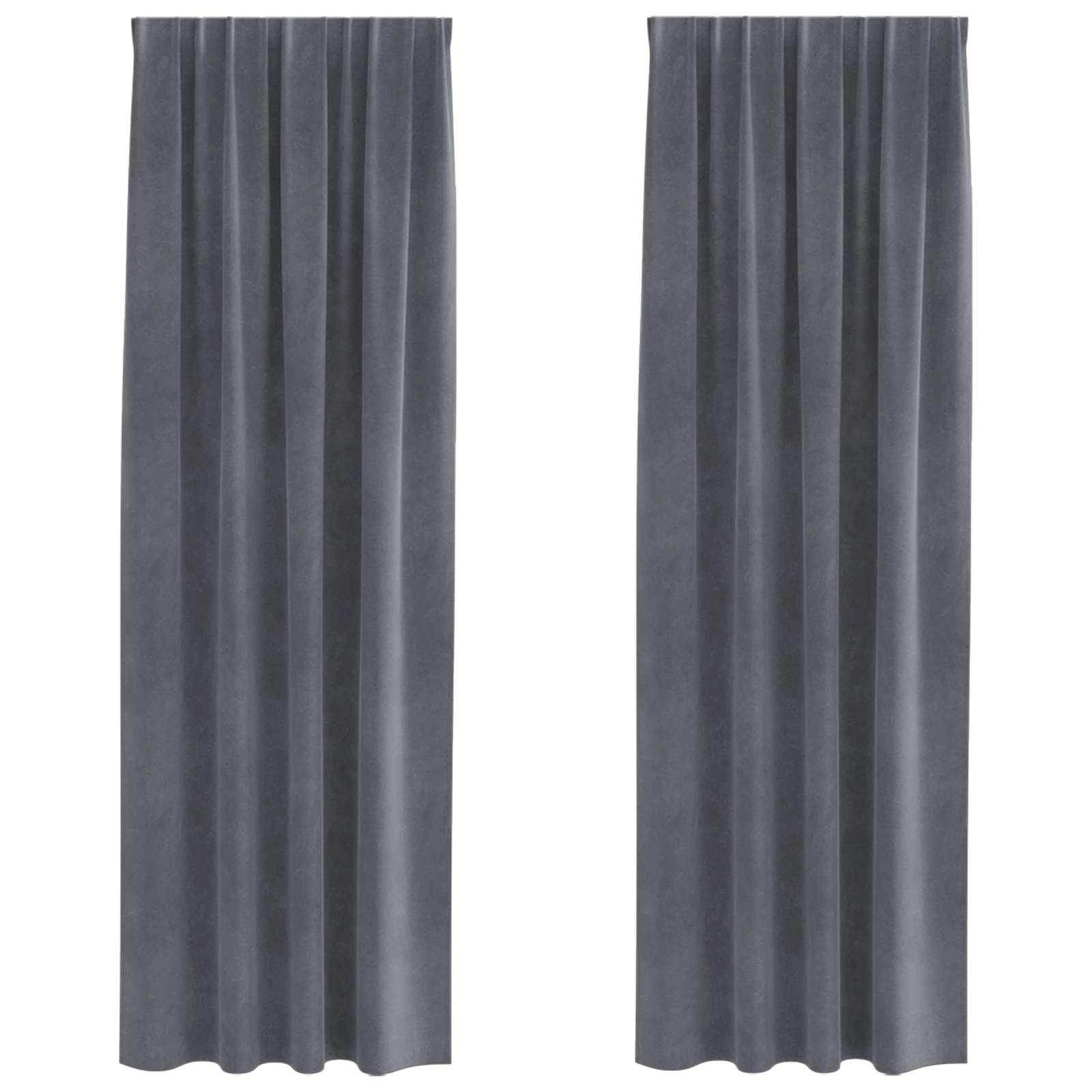 Vidaxl rideaux occultants 2 pcs gris clair 140 x 245 cm velours